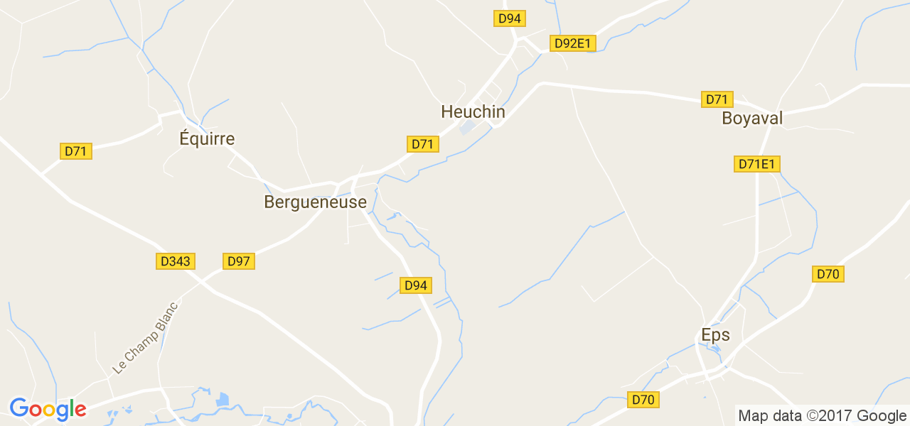 map de la ville de Heuchin