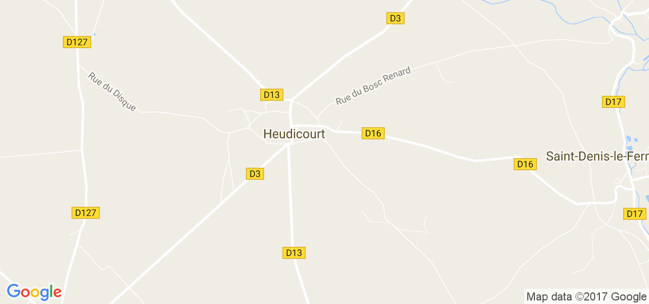 map de la ville de Heudicourt