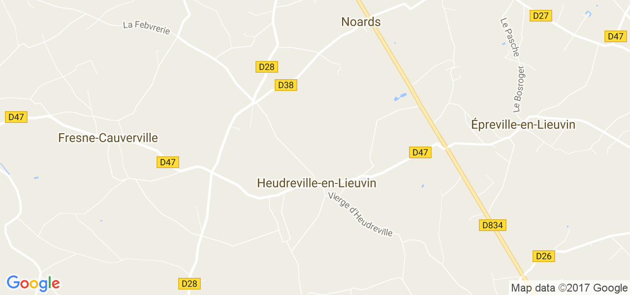 map de la ville de Heudreville-en-Lieuvin