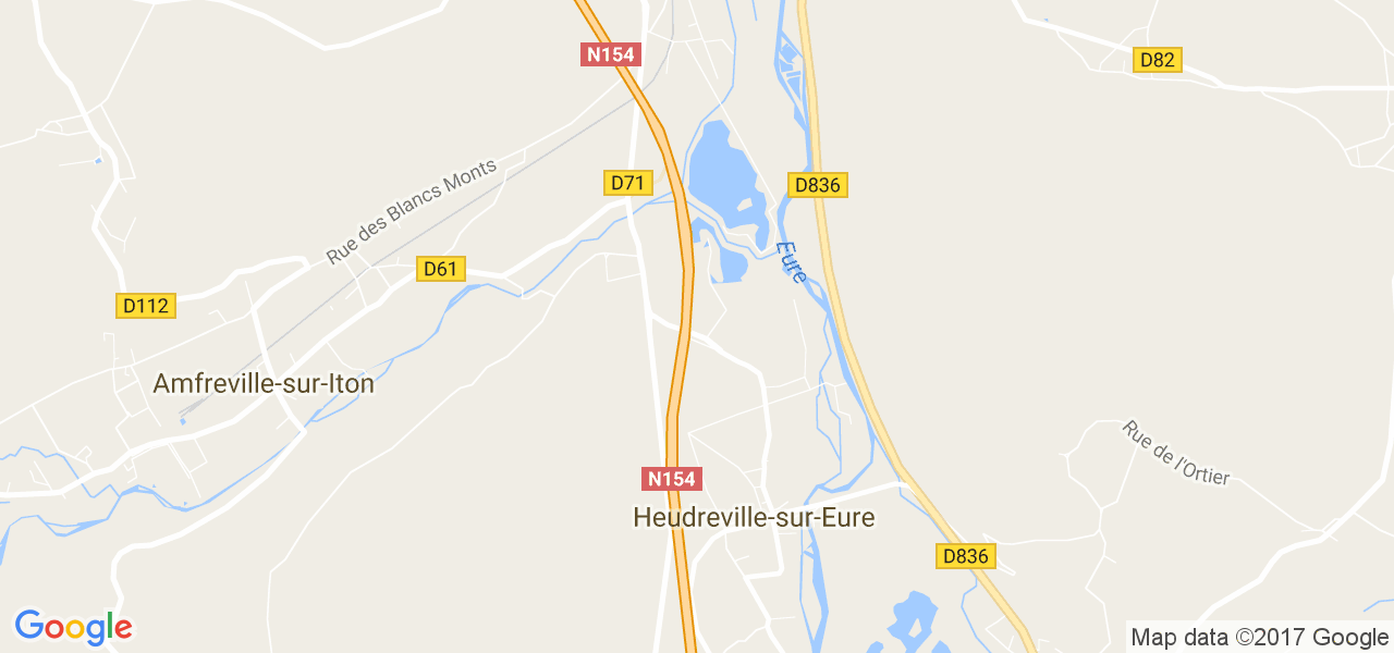 map de la ville de Heudreville-sur-Eure