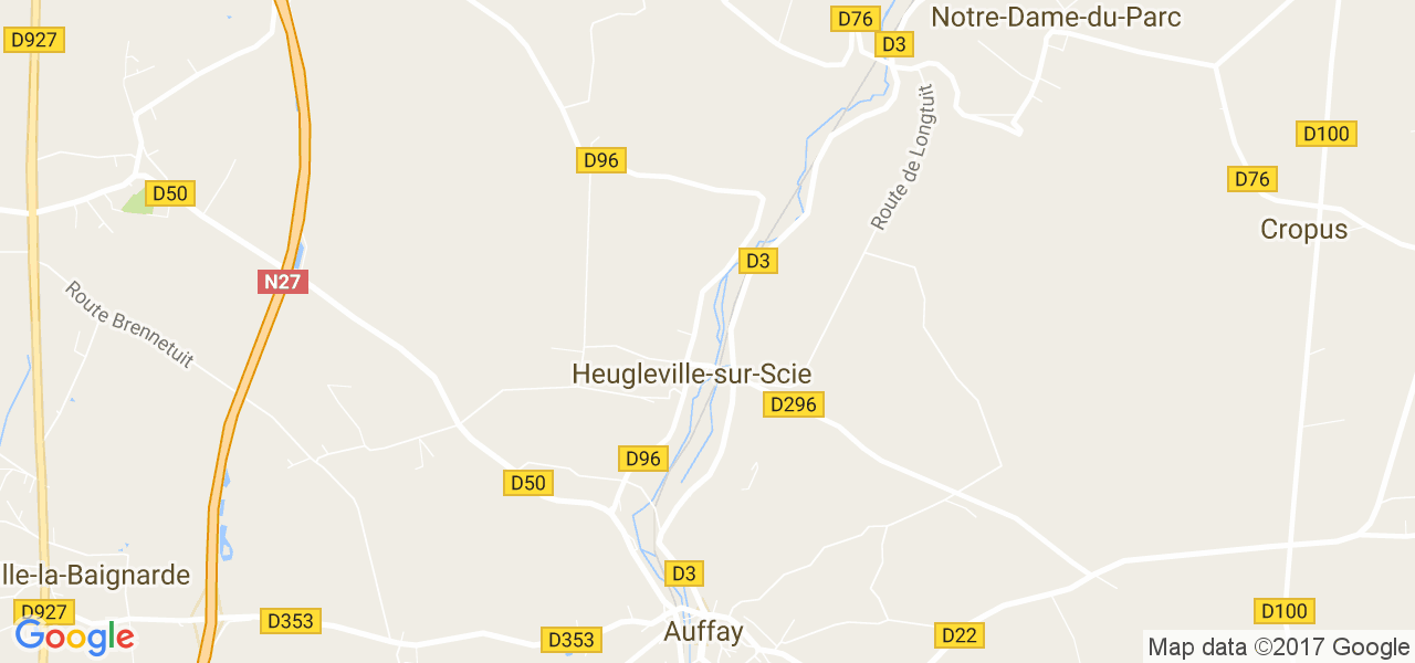 map de la ville de Heugleville-sur-Scie