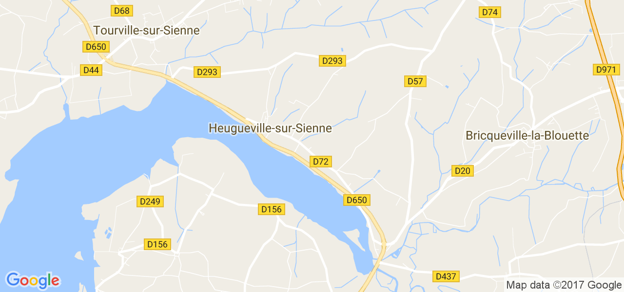 map de la ville de Heugueville-sur-Sienne