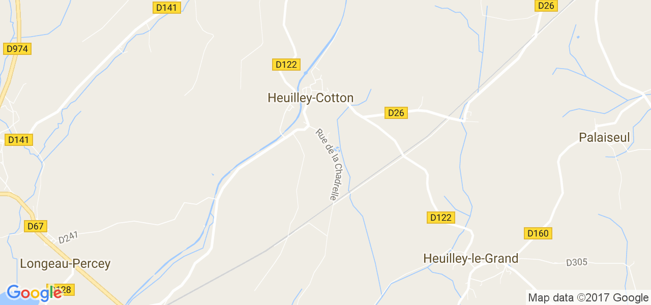 map de la ville de Heuilley-Cotton