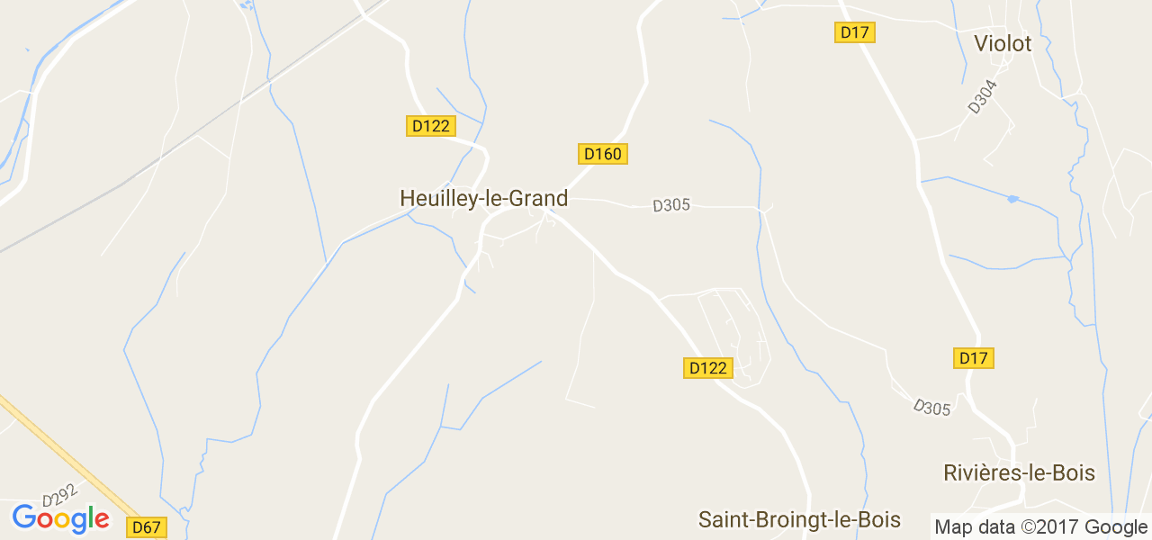 map de la ville de Heuilley-le-Grand