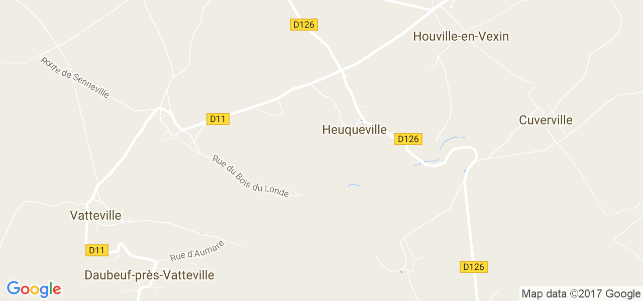 map de la ville de Heuqueville