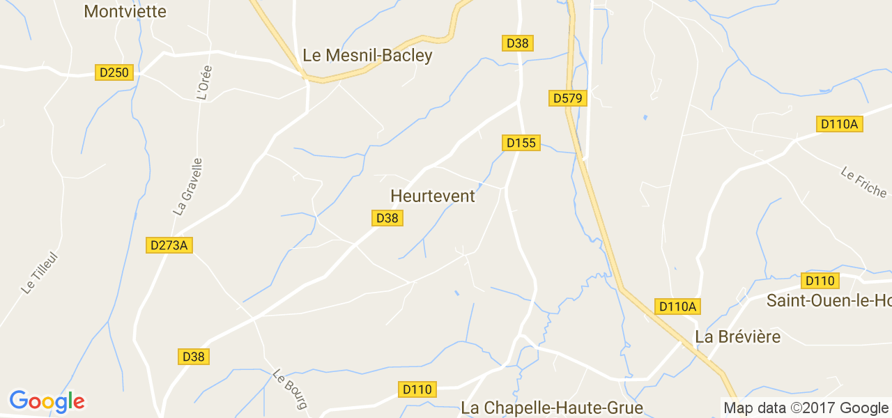 map de la ville de Heurtevent