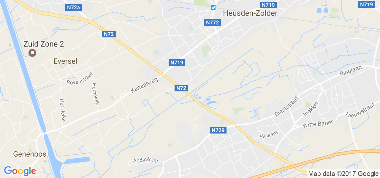 map de la ville de Heusden-Zolder