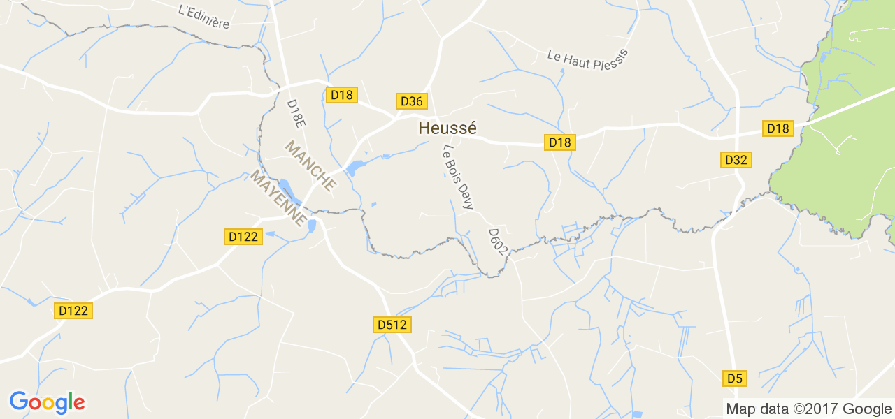 map de la ville de Heussé