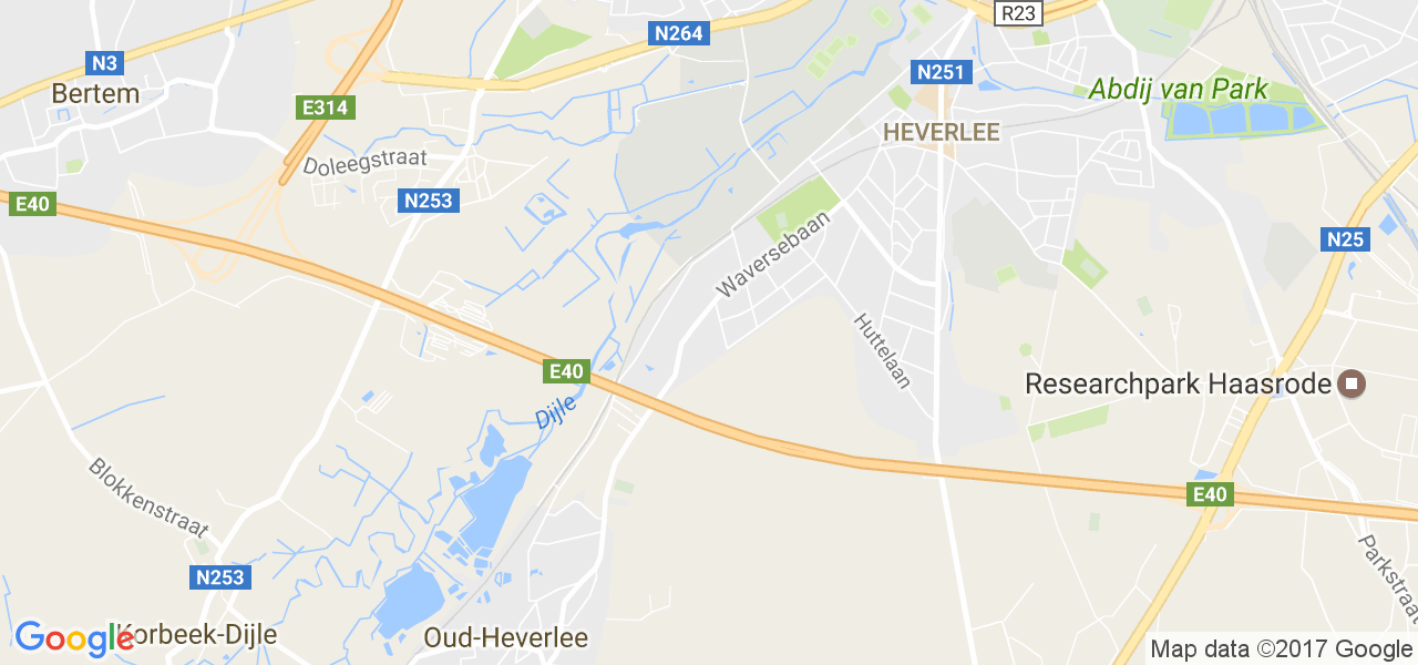 map de la ville de Heverlee