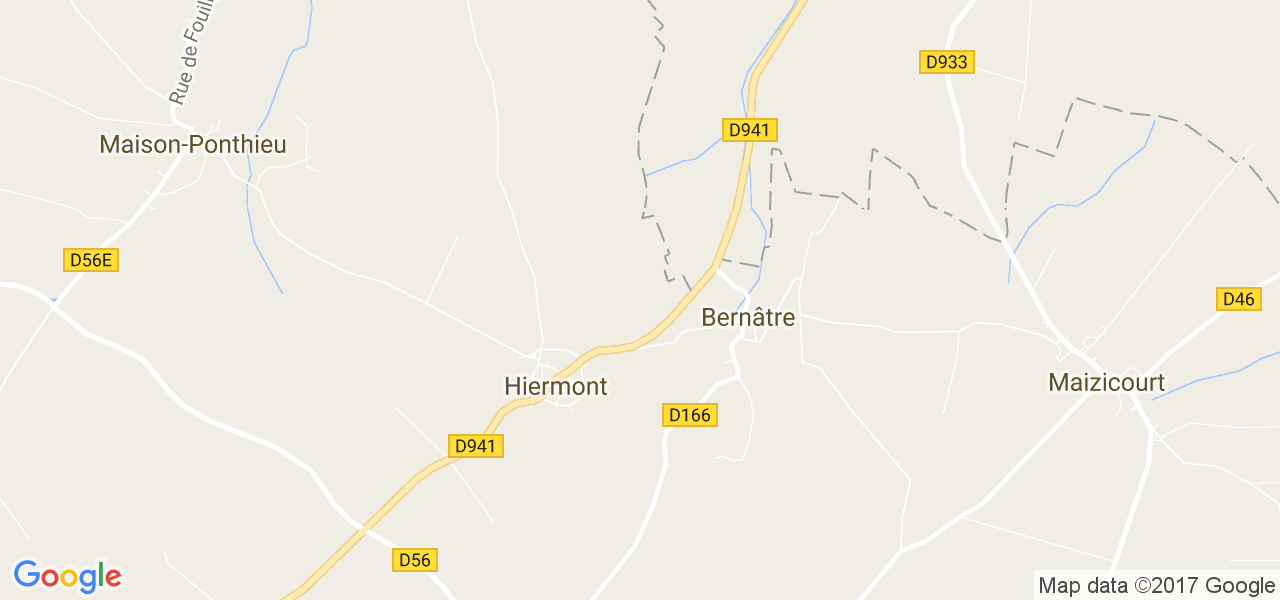 map de la ville de Hiermont