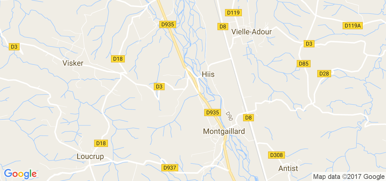 map de la ville de Hiis