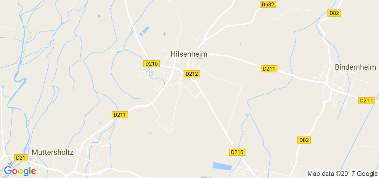 map de la ville de Hilsenheim