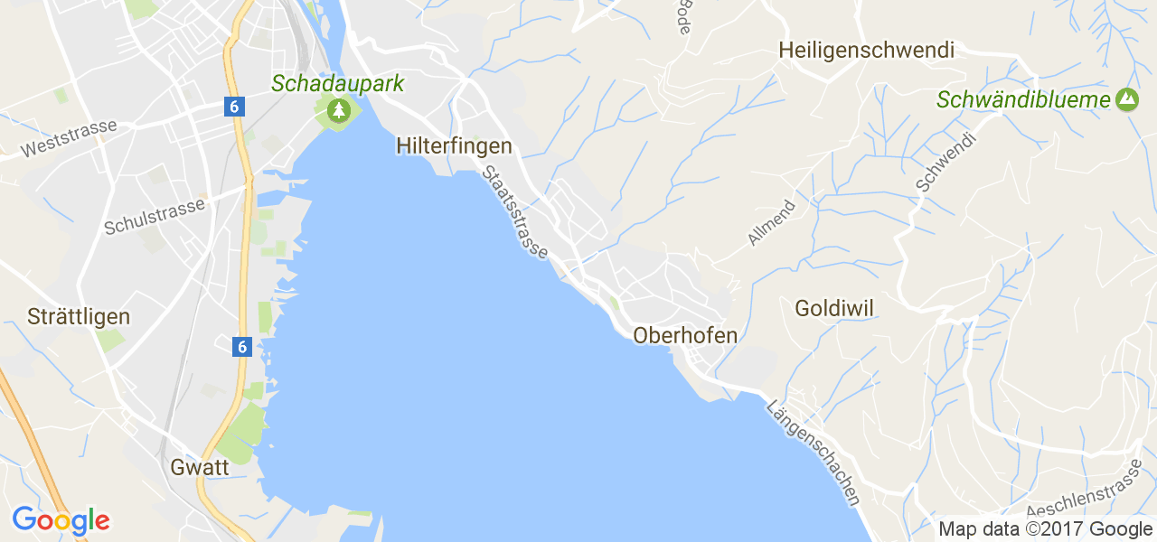 map de la ville de Hilterfingen