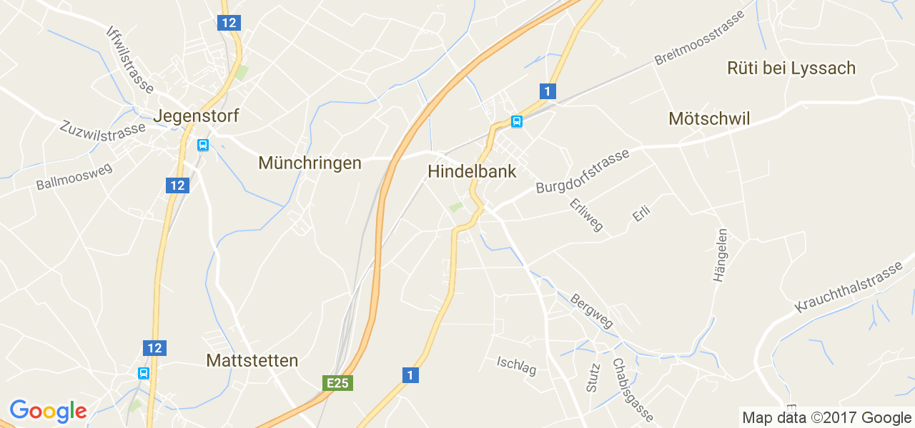 map de la ville de Hindelbank