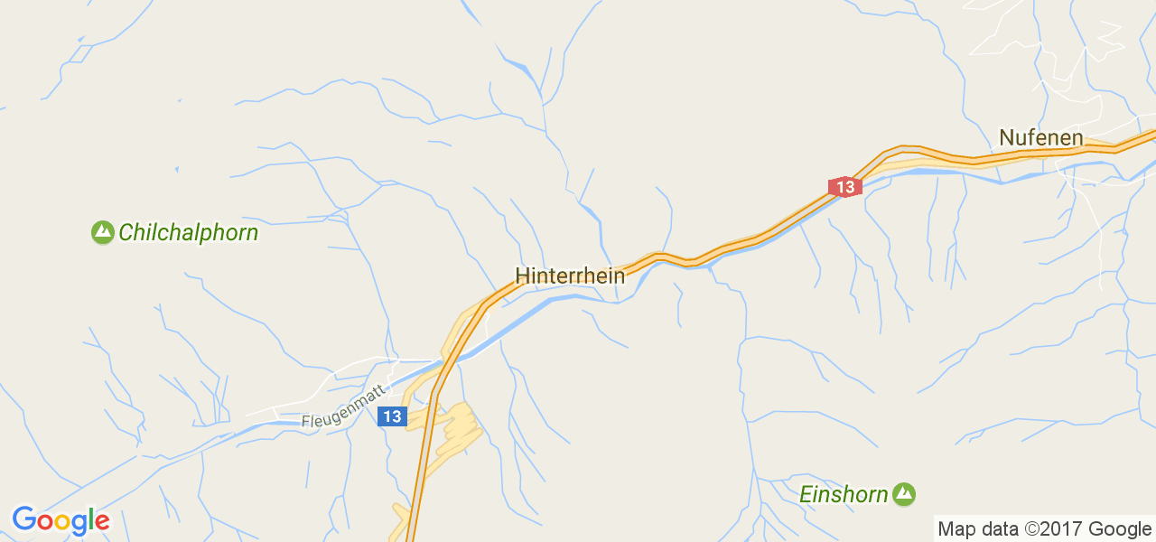 map de la ville de Hinterrhein