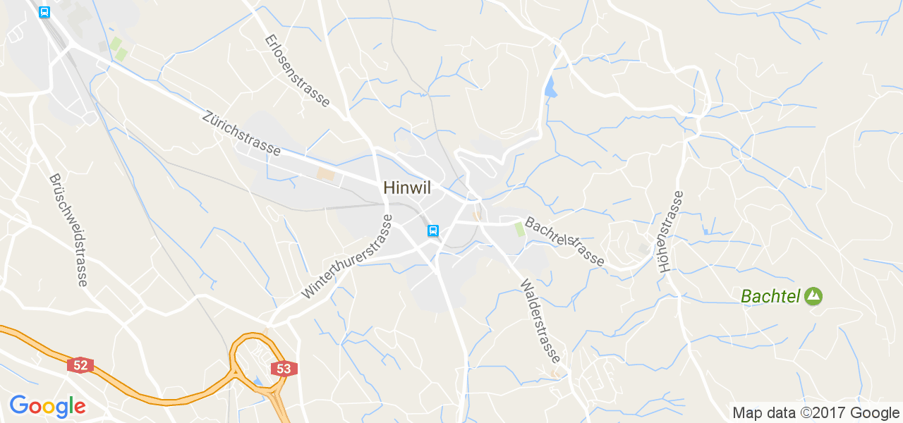 map de la ville de Hinwil