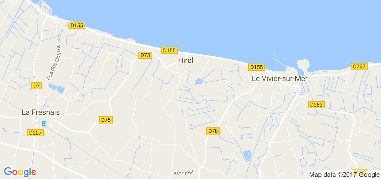 map de la ville de Hirel