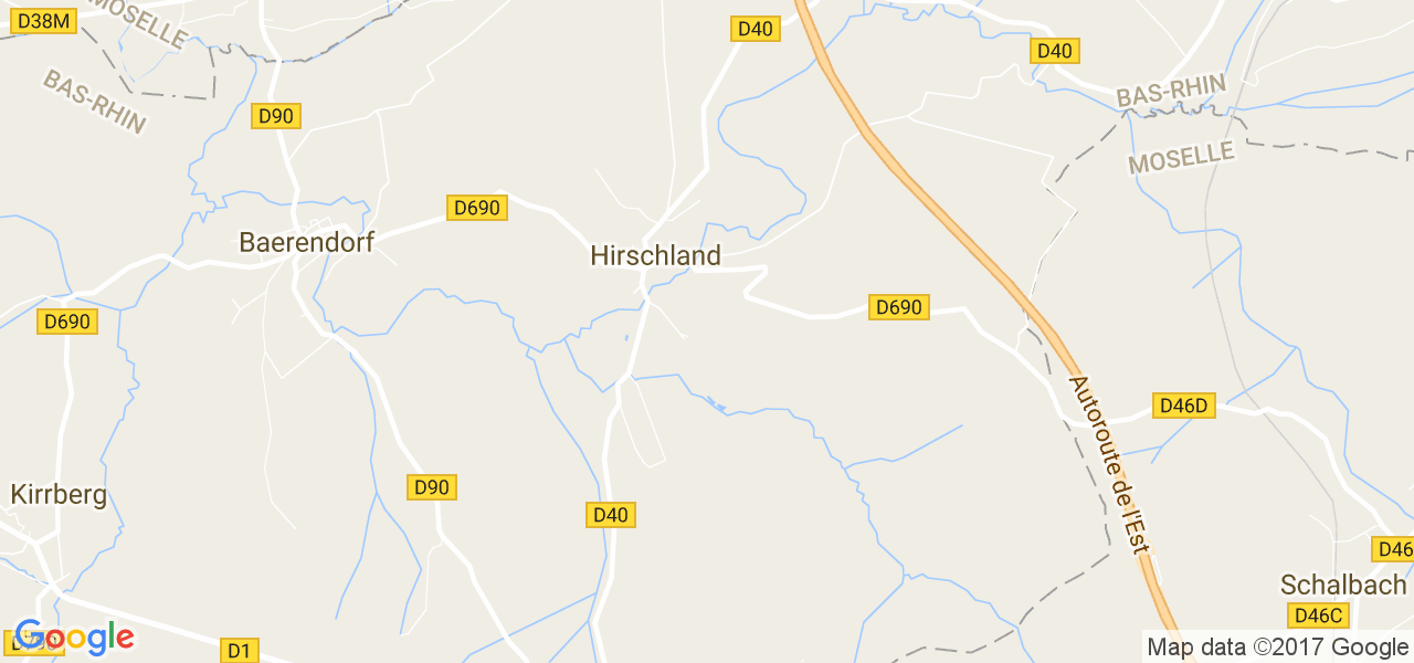 map de la ville de Hirschland