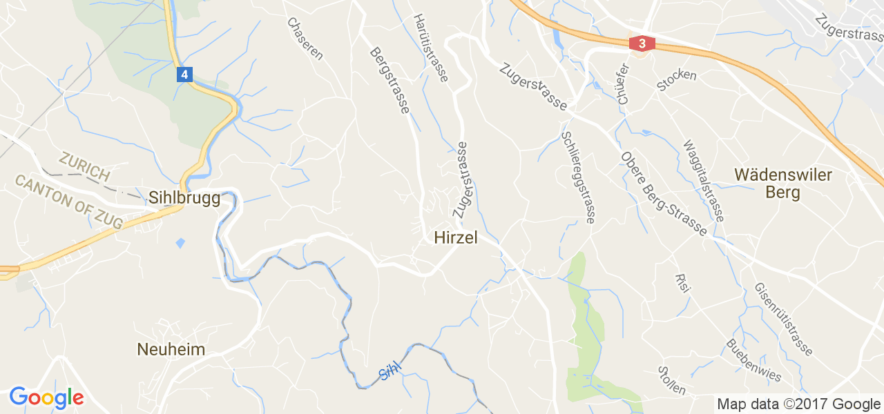 map de la ville de Hirzel