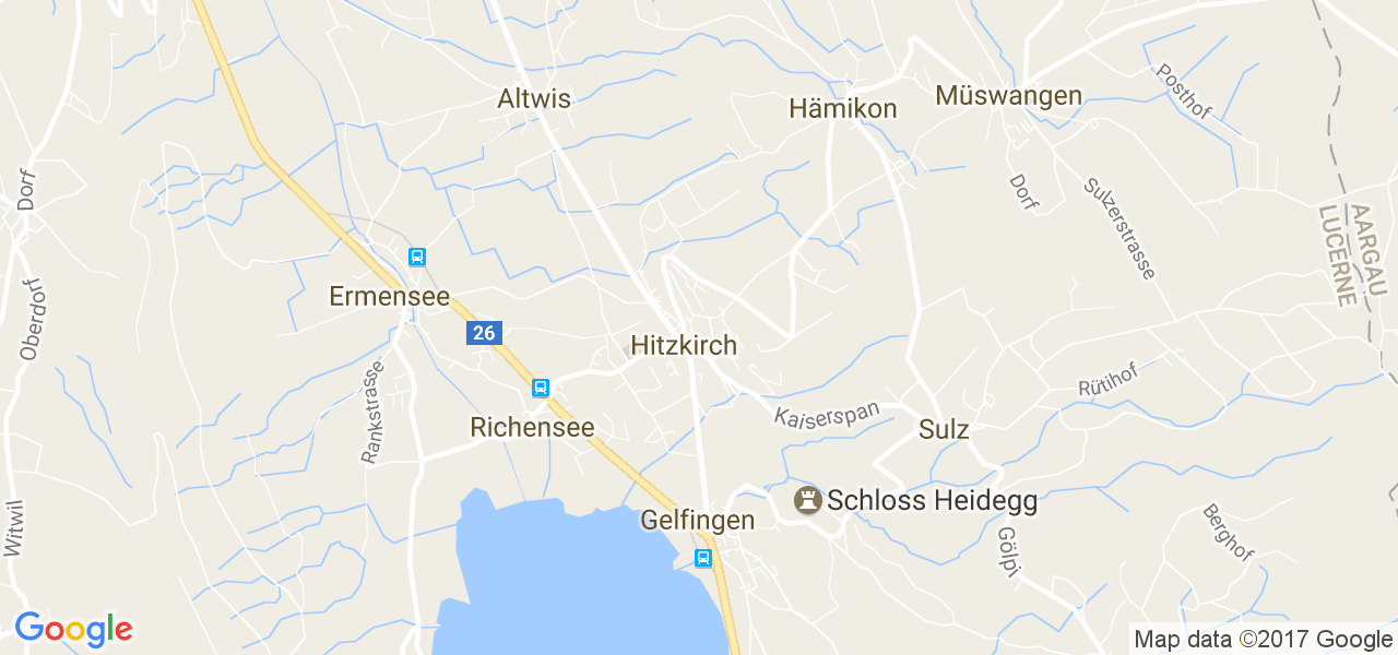 map de la ville de Hitzkirch