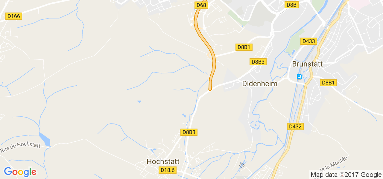 map de la ville de Hochstatt