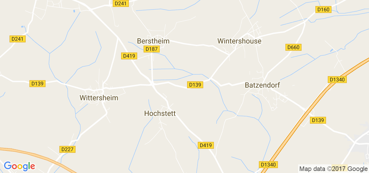 map de la ville de Hochstett