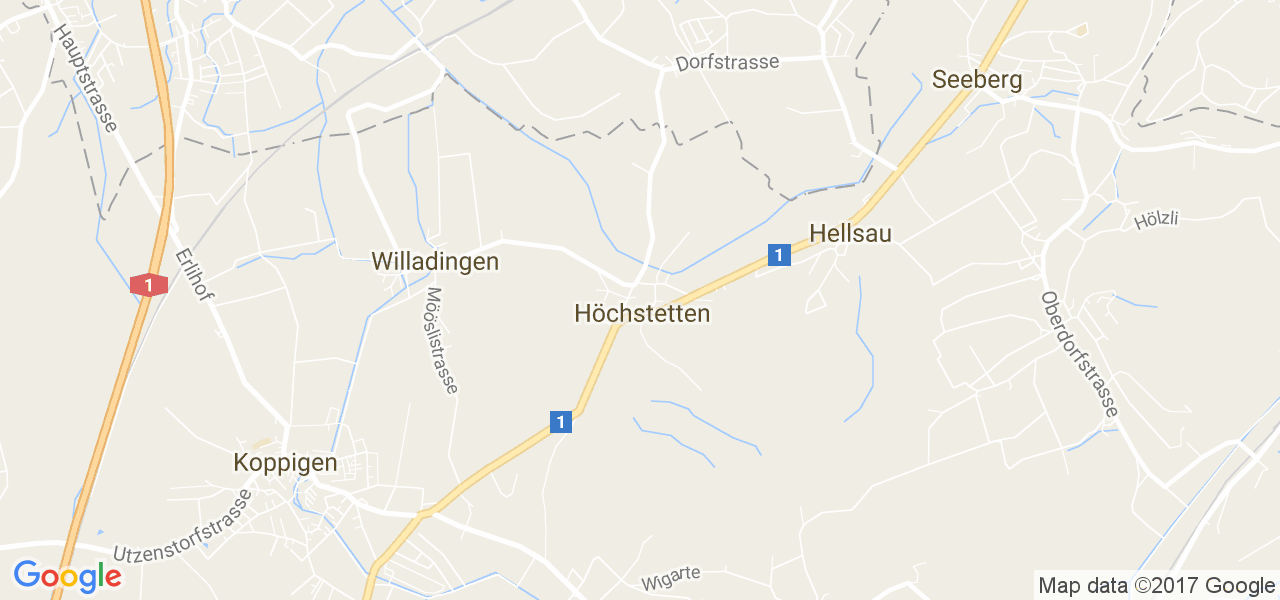 map de la ville de Höchstetten