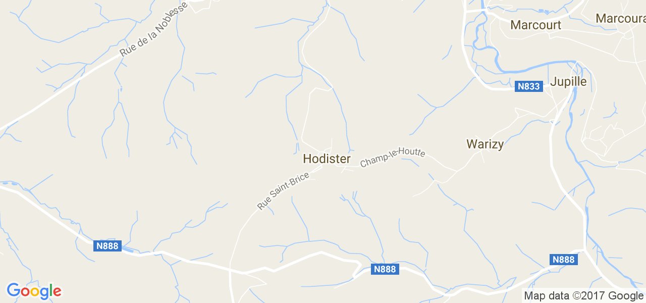 map de la ville de Hodister