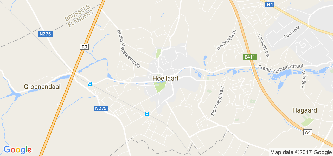 map de la ville de Hoeilaart