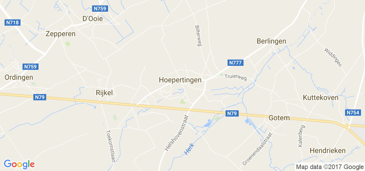 map de la ville de Hoepertingen