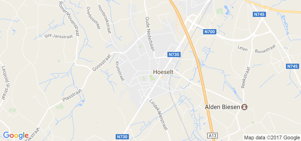 map de la ville de Hoeselt