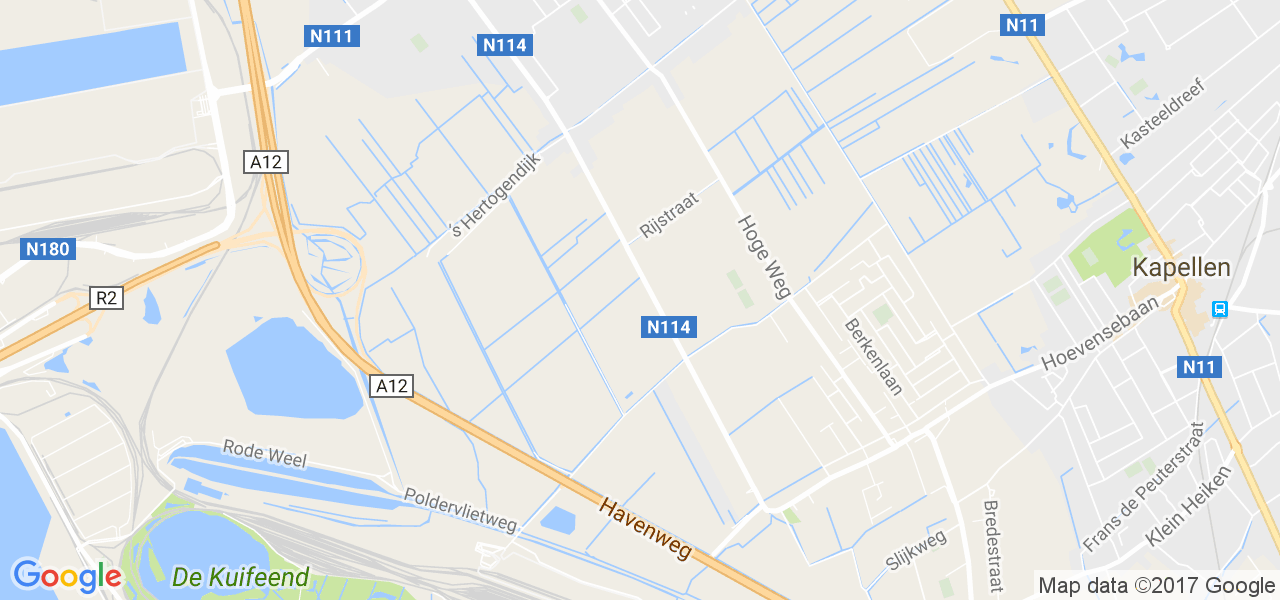 map de la ville de Hoevenen