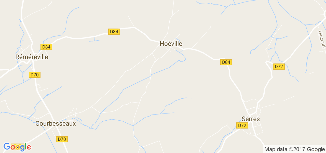 map de la ville de Hoéville