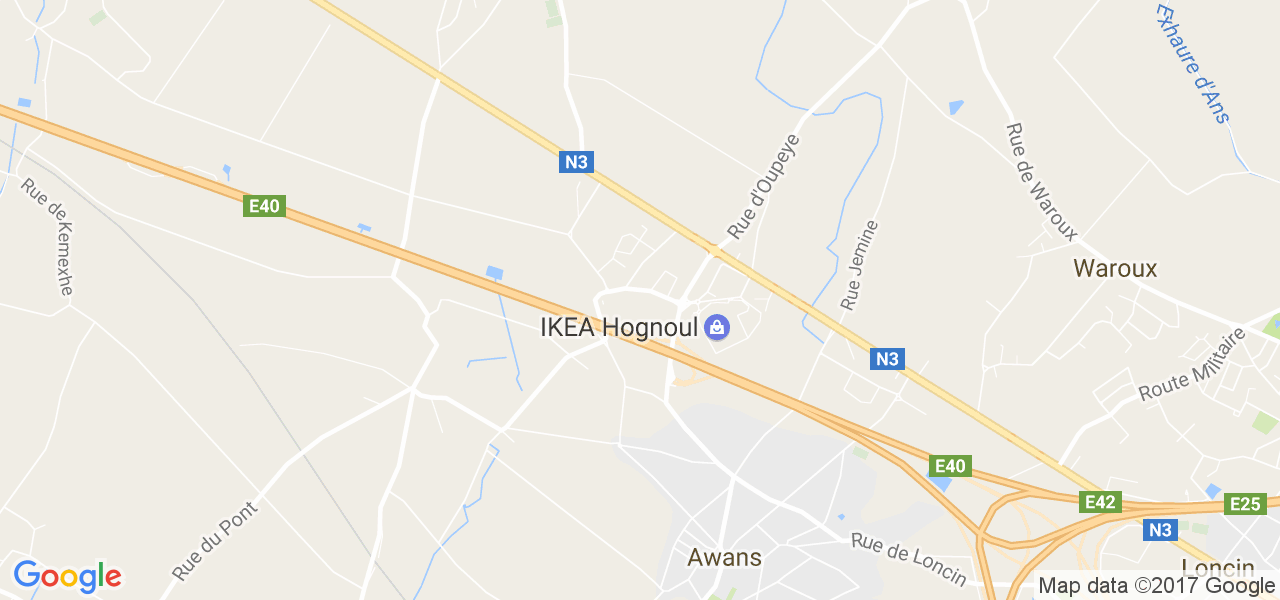 map de la ville de Hognoul