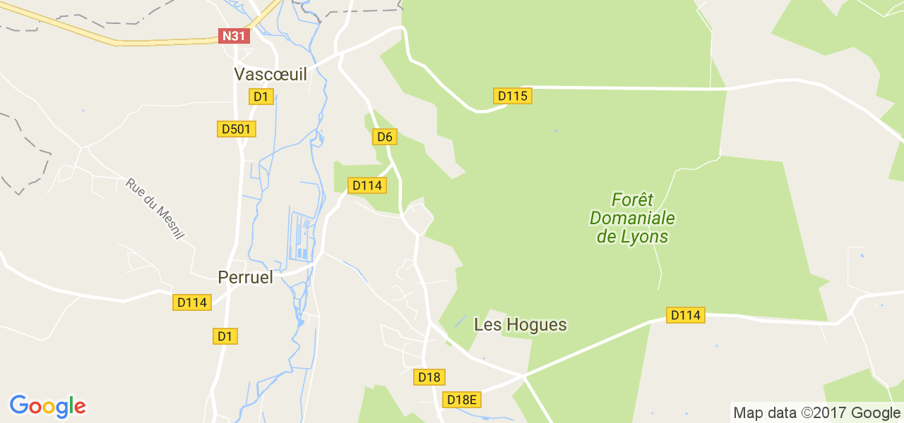 map de la ville de Hogues