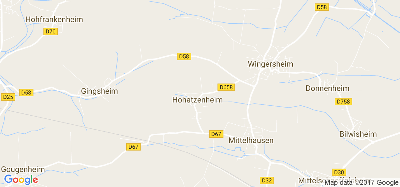 map de la ville de Hohatzenheim