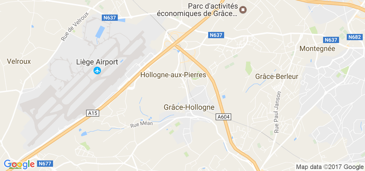 map de la ville de Hollogne-Aux-Pierres