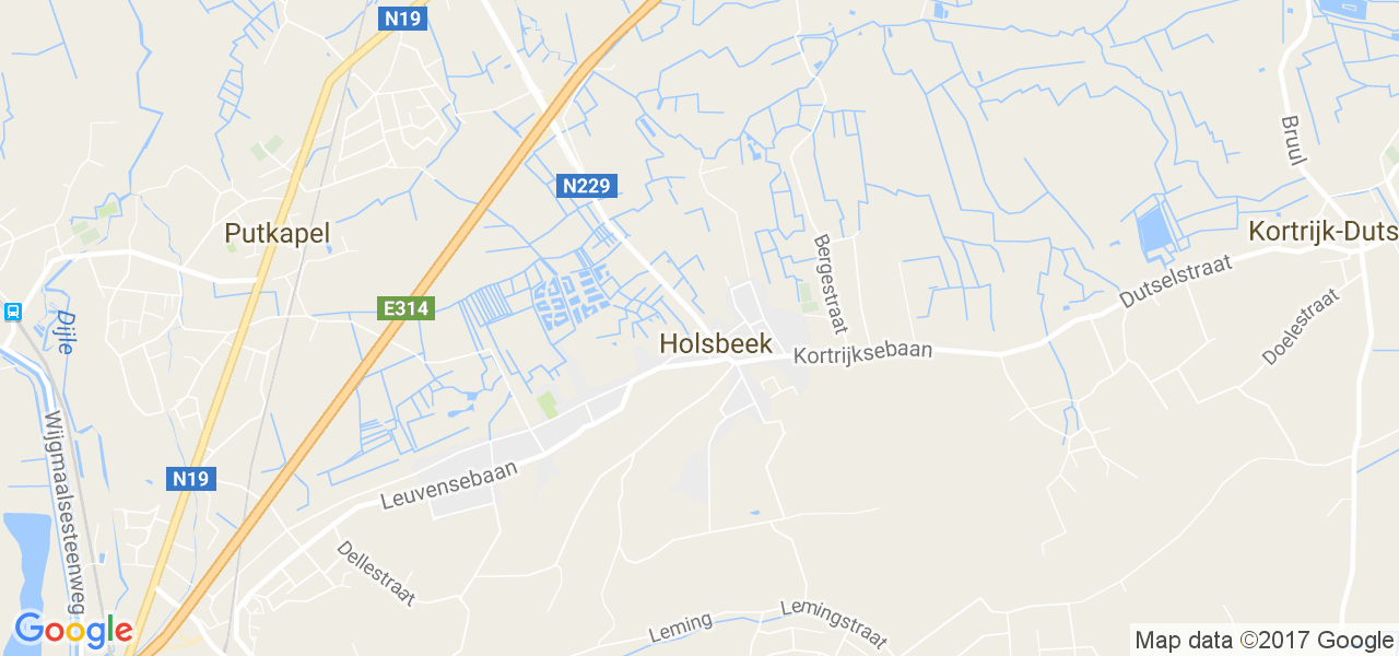map de la ville de Holsbeek