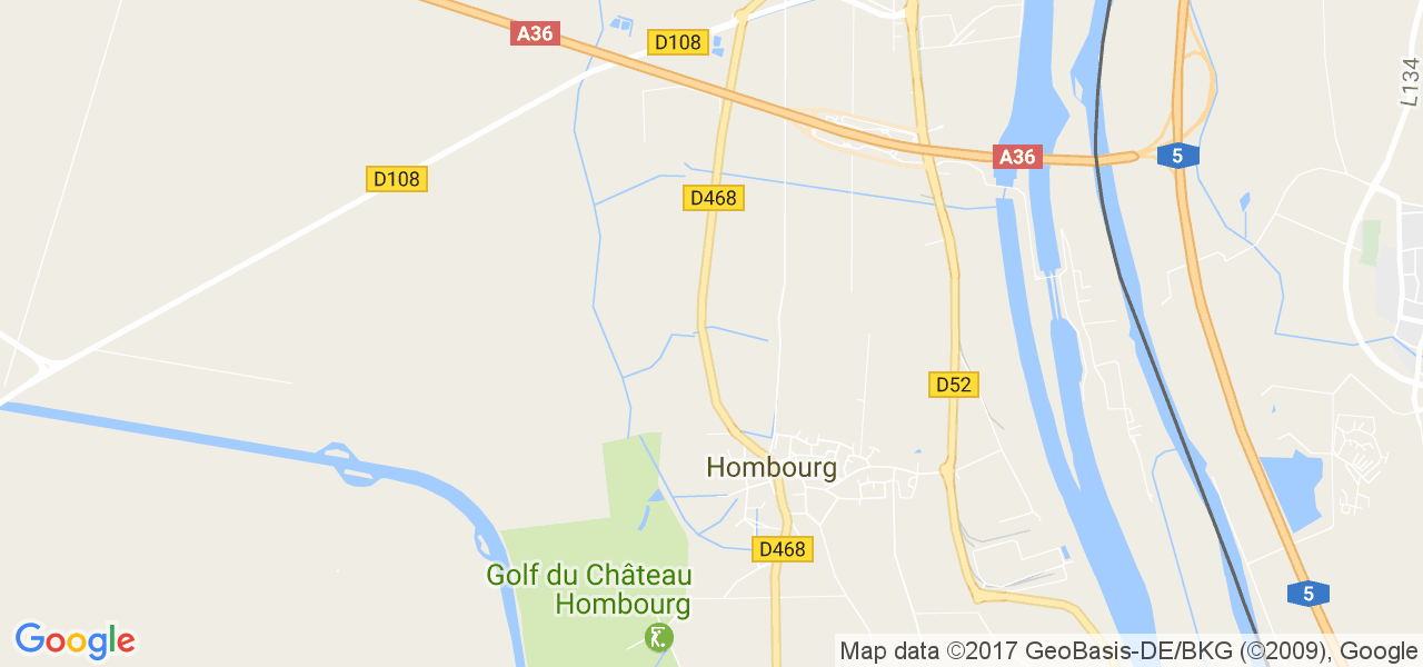 map de la ville de Hombourg