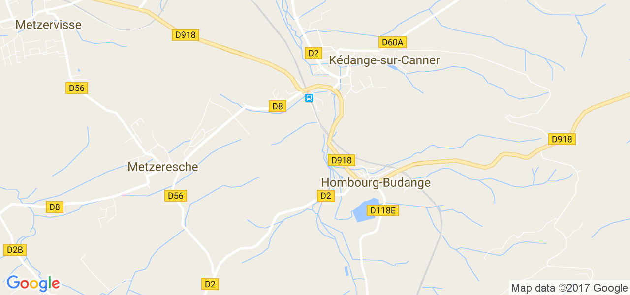 map de la ville de Hombourg-Budange