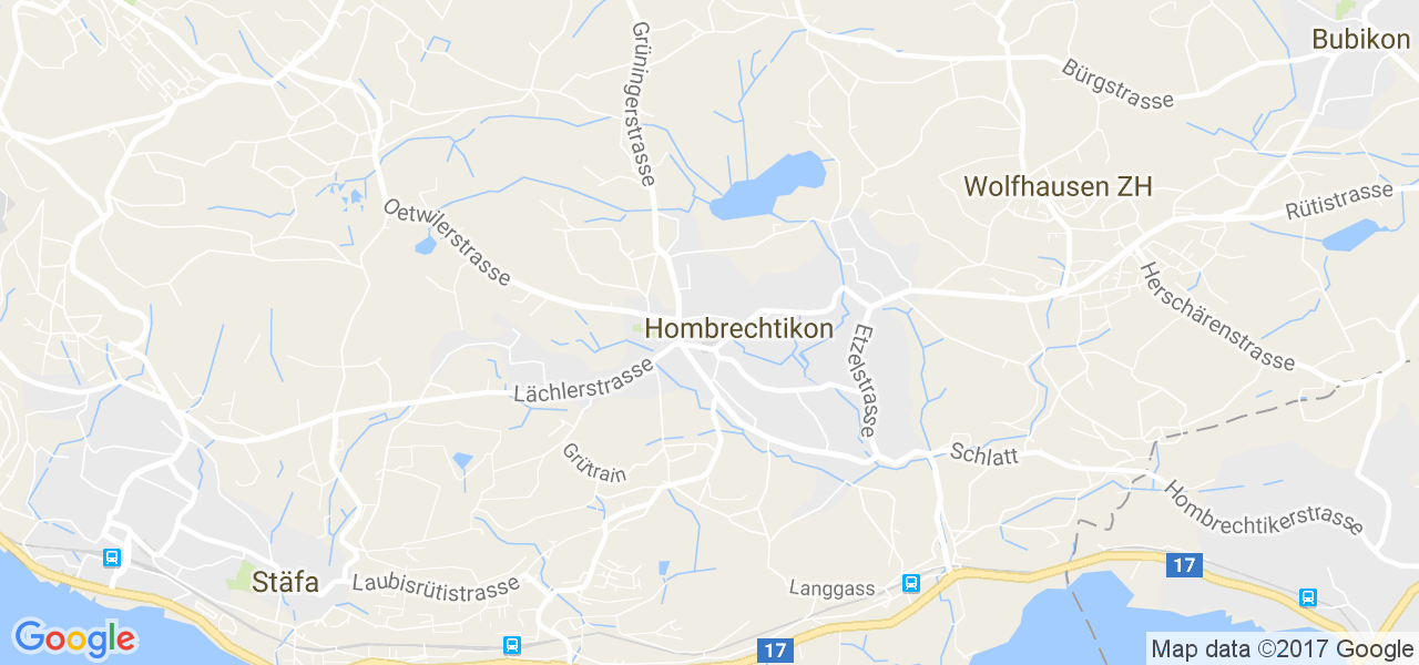 map de la ville de Hombrechtikon