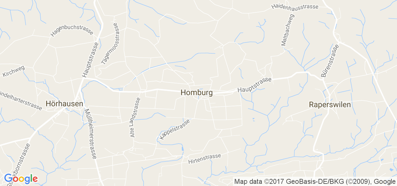 map de la ville de Homburg