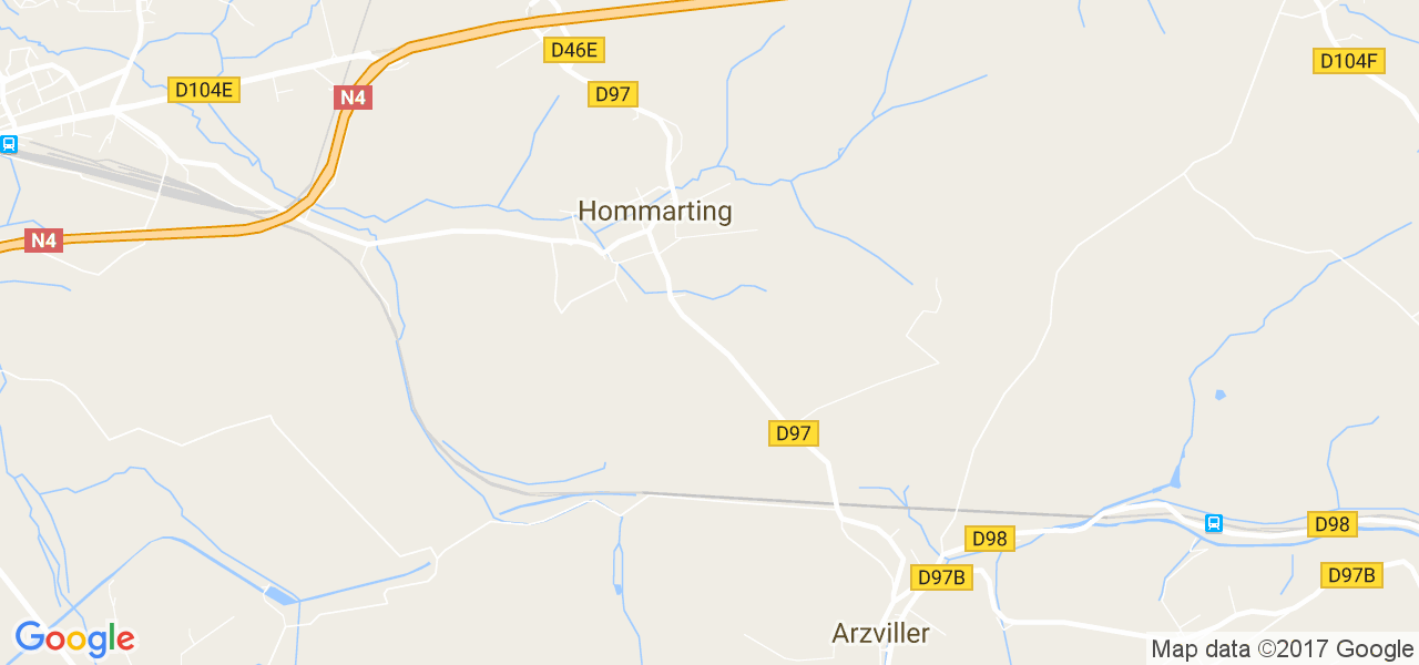 map de la ville de Hommarting