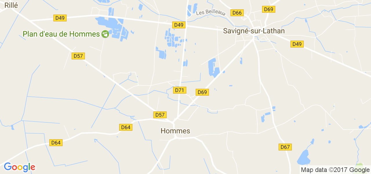 map de la ville de Hommes