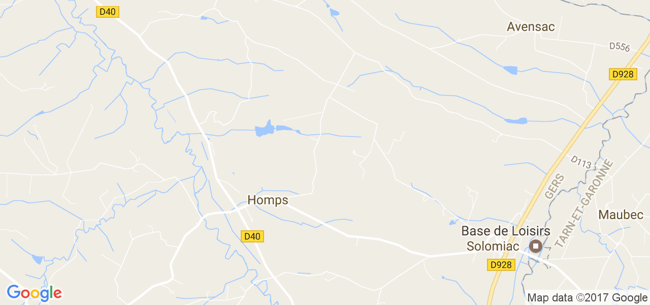 map de la ville de Homps