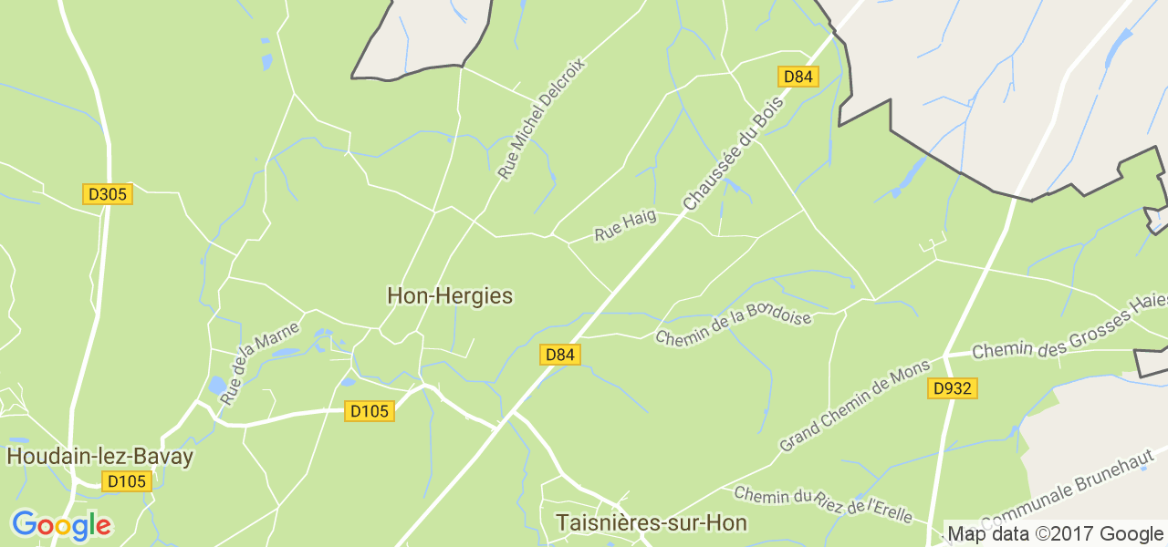 map de la ville de Hon-Hergies