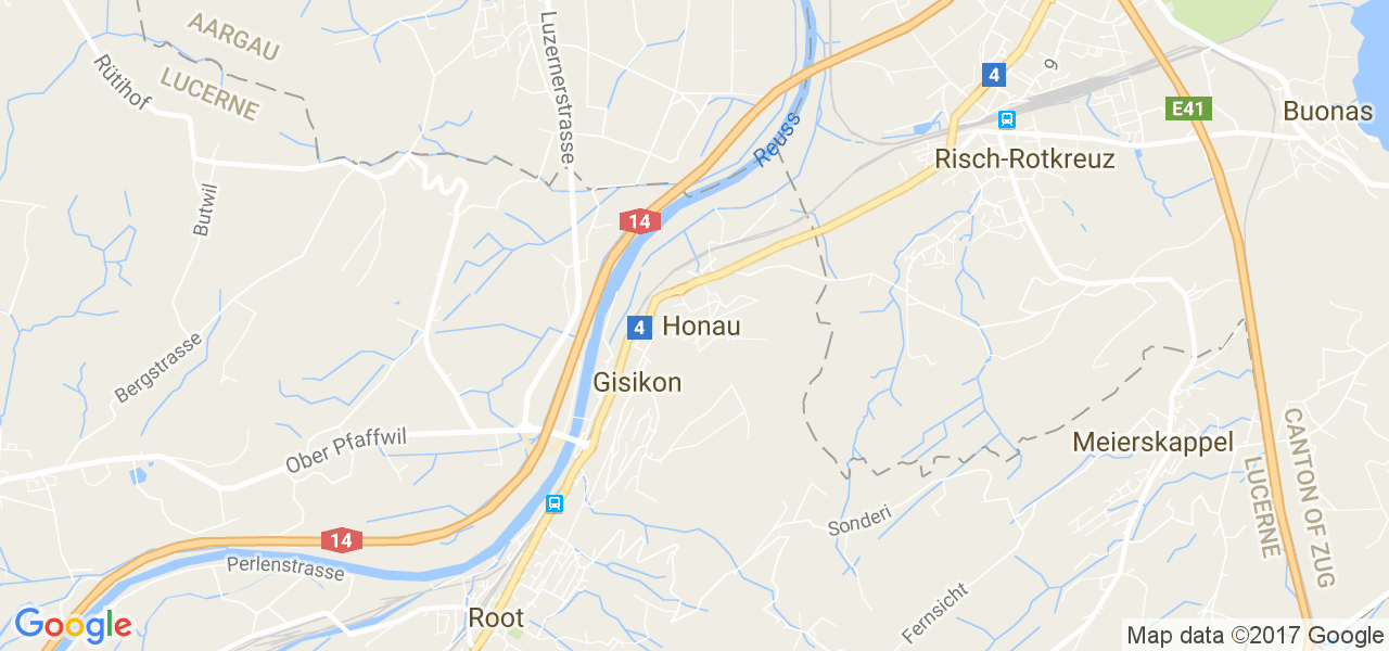 map de la ville de Honau