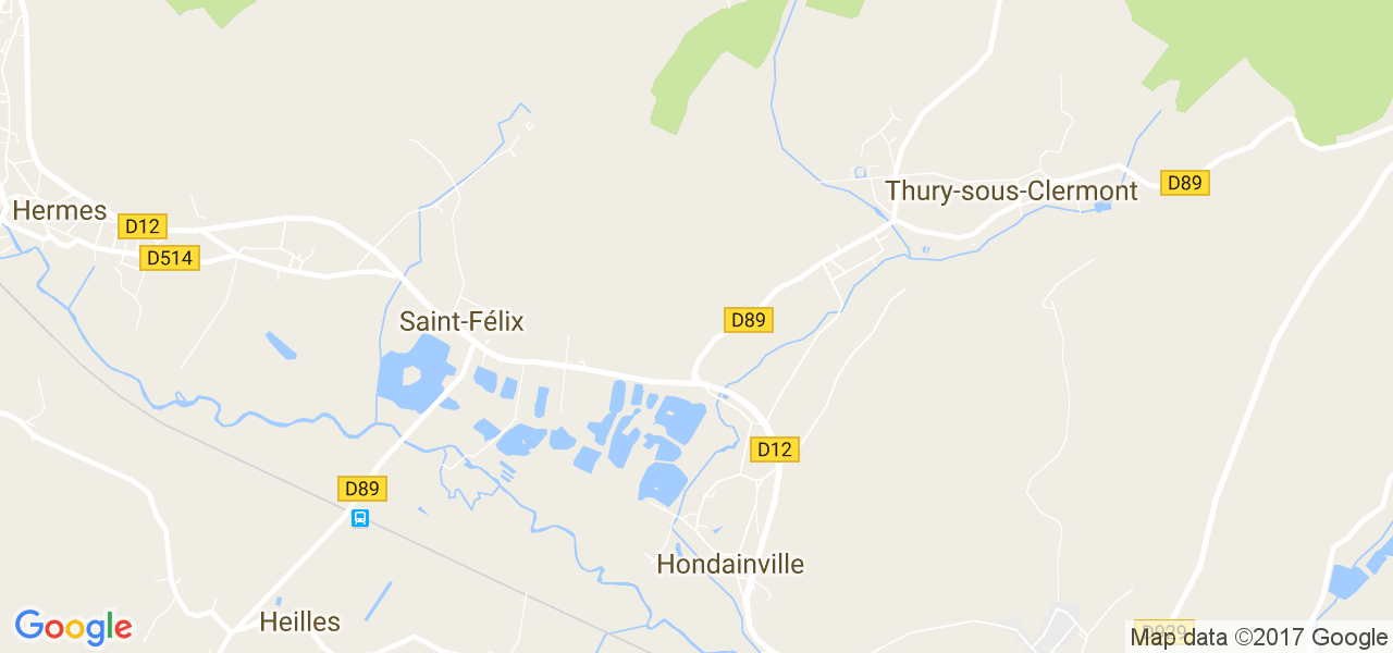 map de la ville de Hondainville