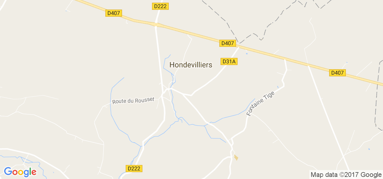 map de la ville de Hondevilliers