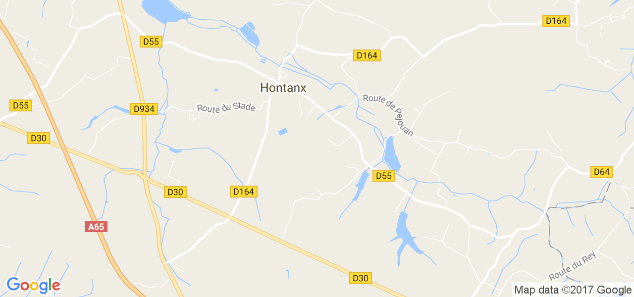 map de la ville de Hontanx